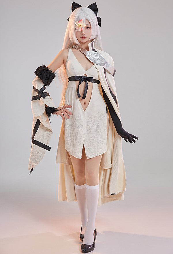 Drakengard 3 Lady Zero Cosplay Kleid Umhang Schleife Zubehör Set Cosplay Kostüm