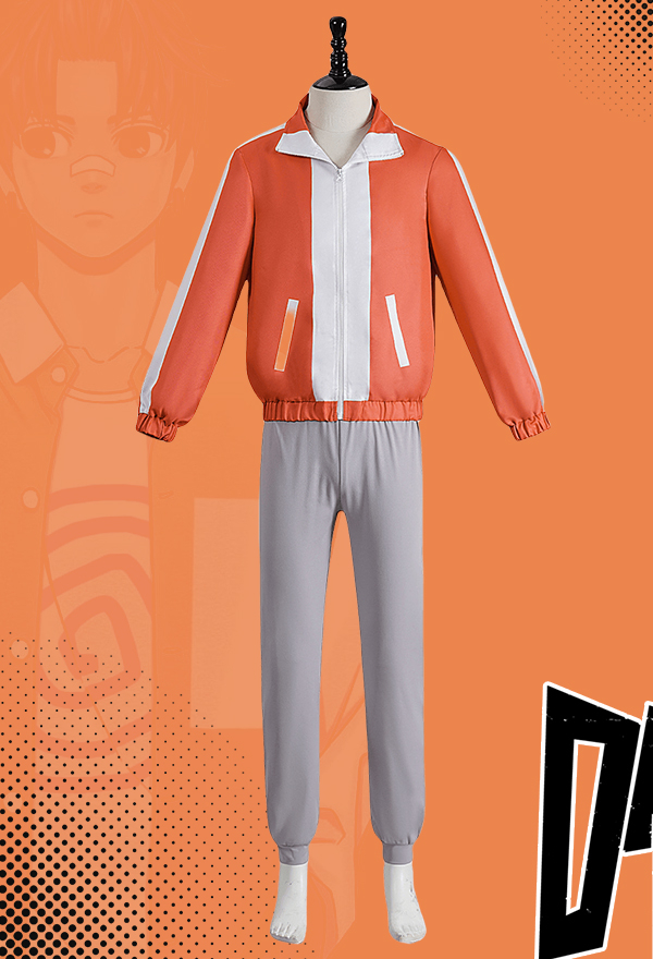 DDD Jin Enjoji Orange Suit Costume Anime Cosplay Top Quality