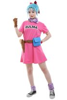 Anime Bulma Cosplay Costume Dress