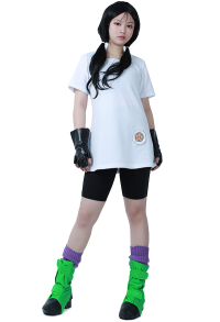 Anime Z Videl Cosplay Costume with Gloves and Shoe Covers