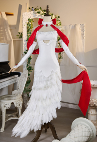 Delicious in Dungeon Falin Cosplay Costume Dress with Neckpiece and Gloves
