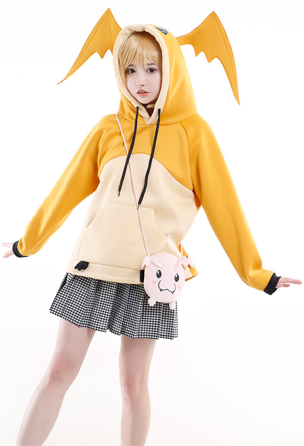 Digimon Adventure Patamon Super Süßes Cosplay Kostüm mit Tokomon Handtasche