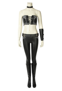 DMC Trish Cosplay Costume Black Suit Tube Top and Pants with Belt