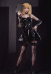 Death Book Misa Dark Gothic Cosplay Costume Dress with Stockings