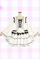 My Guardian Characters Hoshina Utau Cosplay Costume White Lolita Dress with Headpiece Socks