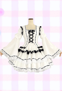 My Guardian Characters Hoshina Utau Cosplay Costume White Lolita Dress with Headpiece Socks