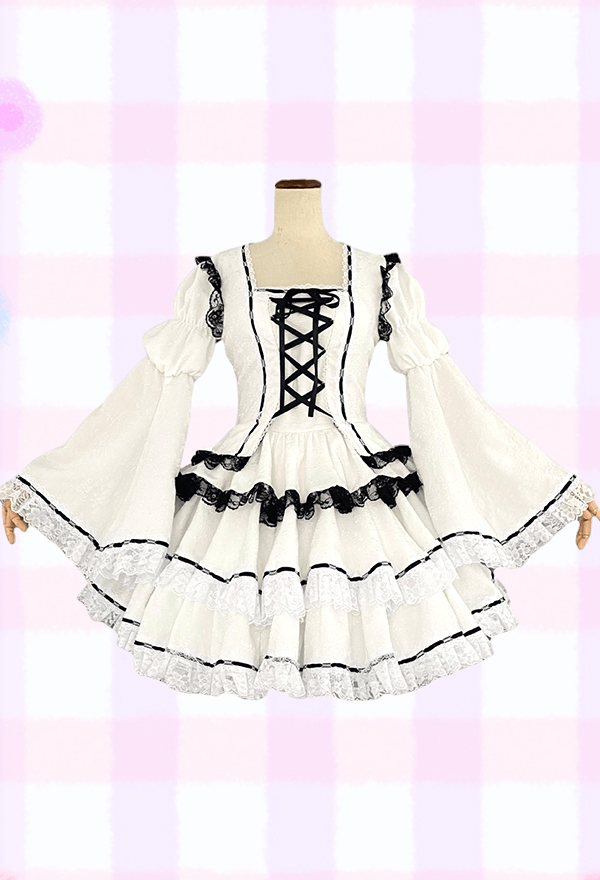 My Guardian Characters Hoshina Utau Cosplay Costume White Lolita Dress with Headpiece Socks