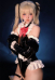 Dead or Alive Xtreme: Venus Vacation Marie Rose Cosplay Costume Gothic Bodysuit and Thigh Socks with Headdress
