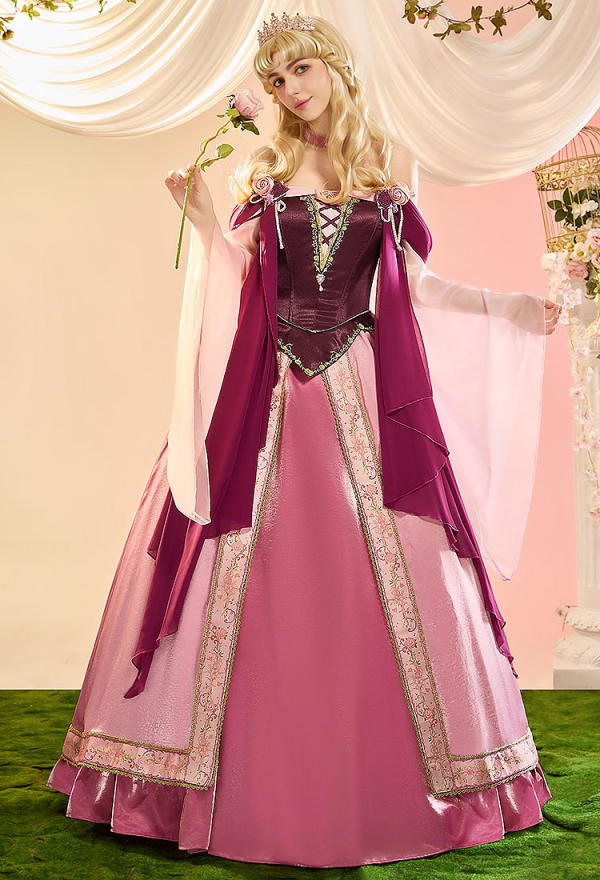 white christmas dresses Blue Aurora Dress Sleeping Beauty Costume for Adult Women – Lydiacosplay main image 1