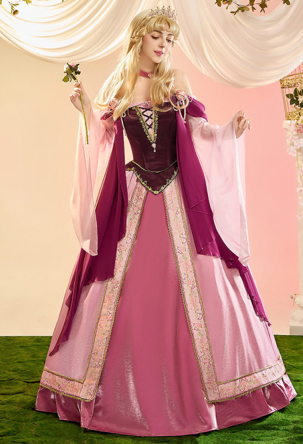 Sleeping Beauty Aurora Dress Set - Womens Princess Costume | Top Quality  Cosplay Outfits for Sale