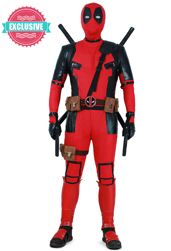 Exclusif Costume de Cosplay Super-héros Inspiré par Deadpool Combinaison avec Set de Ceintures Fait sur Mesure