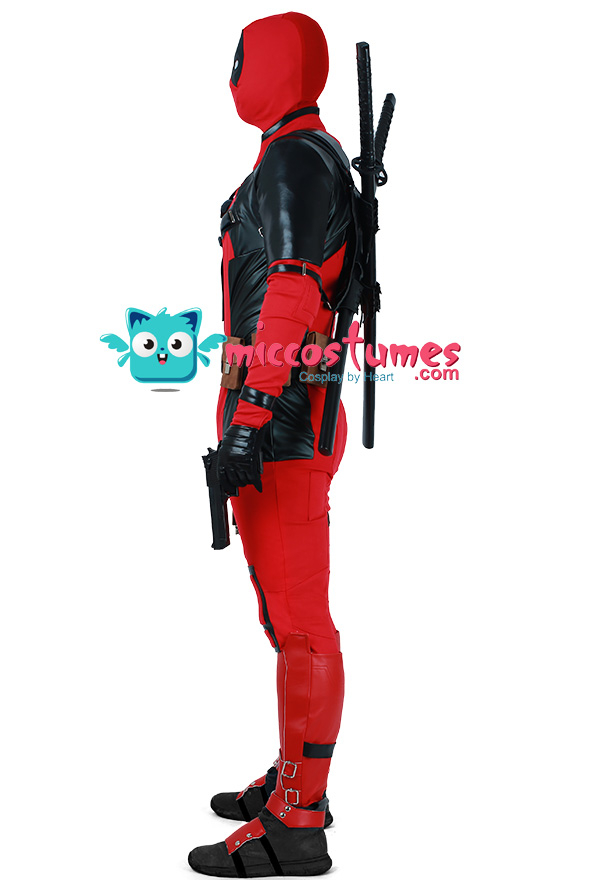 Exclusif Costume de Cosplay Super-héros Inspiré par Deadpool Combinaison avec Set de Ceintures Fait sur Mesure