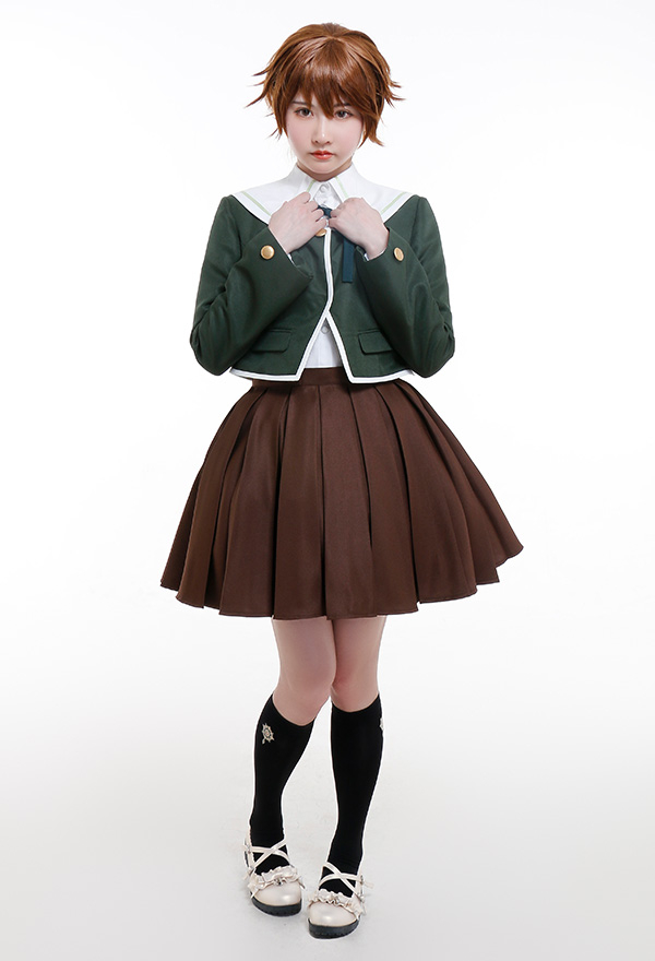 槍彈斑駁cos服超高校級程序員不二咲千尋cosplay服裝裙子