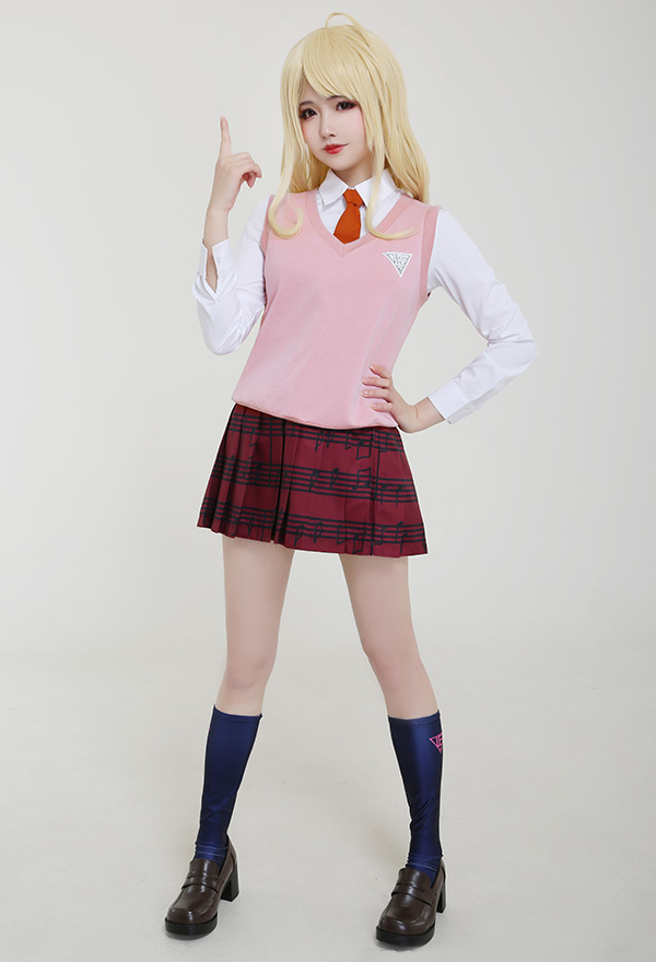 Danganronpa V3: Killing Harmony Costume de Cosplay Akamatsu Kaede Uniforme Scolaire