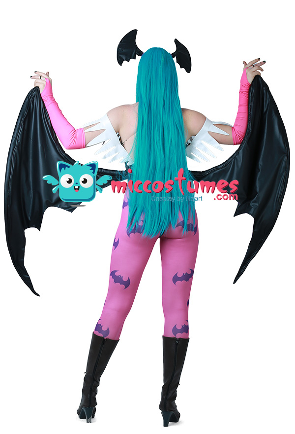 Darkstalkers Morrigan Aensland Cosplay Costume with Wings