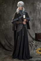 Dark Souls Fire Keeper Cosplay Costume Brown Black Dress with Cape and Gloves