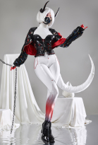 Miccostumes x Mobbunny x Echanis Enicha ThermoALTER Cyberpunk Dragon Girl Costume Lingerie Set Top and Pants with Coat and Tail