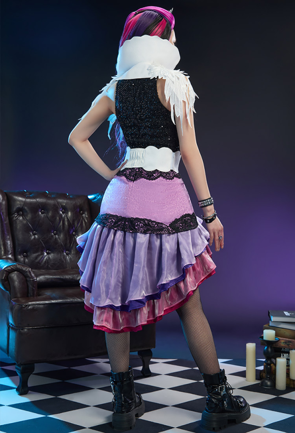 Women Costume Top Skirt Set with Waistband and Bracelets EAH