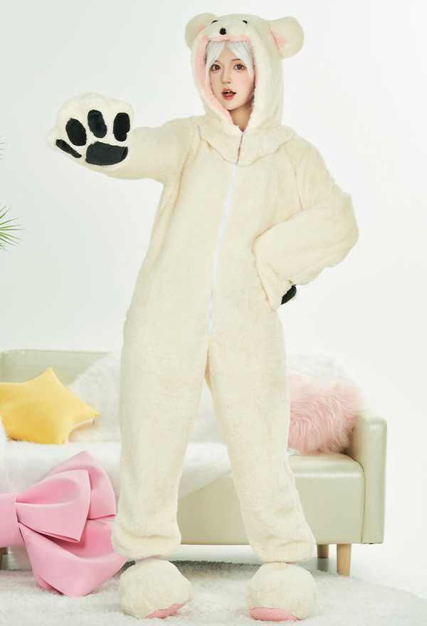 Ensemble Stars Women Kawaii Bear Onesie Pajama Cosplay Costume Homewear