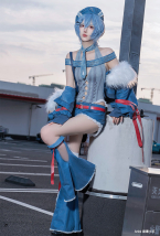 萌芽象Studio エヴァ 綾波レイ (Art by 崩壞小爪 ) コスプレ 衣装