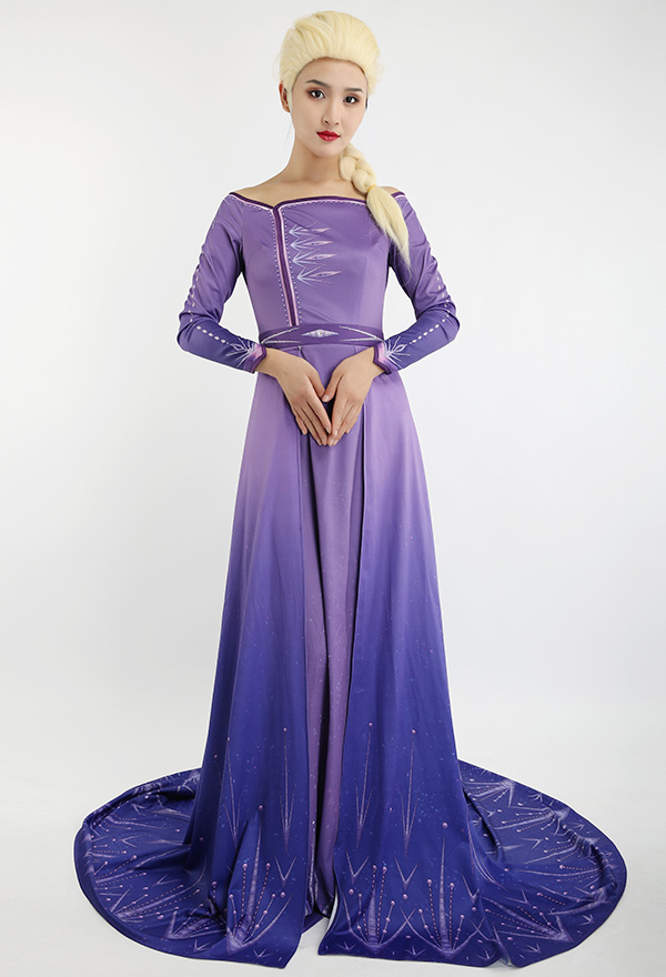 Costume de Princesse Elsa Cosplay La Reine des Neiges Robe