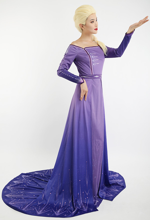 Robe Elsa violette Costume inspiré d'Elsa La Reine des neiges 2