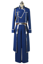 Metal Alchemist Cosplay Costume Uniform Coat and Long Pants with Skirt and Belt