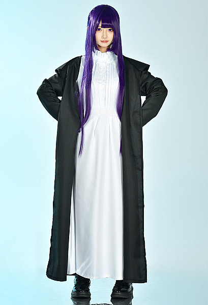 Friren: Beyond Journey's End Costume de Cosplay Fern set de vêtements manteau à capuche et robe longue pour Femme