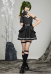 Friren: Beyond Journey's End Übel Cosplay Costume Black Halter Dress and Armbands with Leg Garter and Ankle Socks