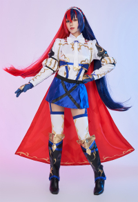 FE Heroine the Dragon Child Cosplay Costume Top and Skort with Cape and Gloves