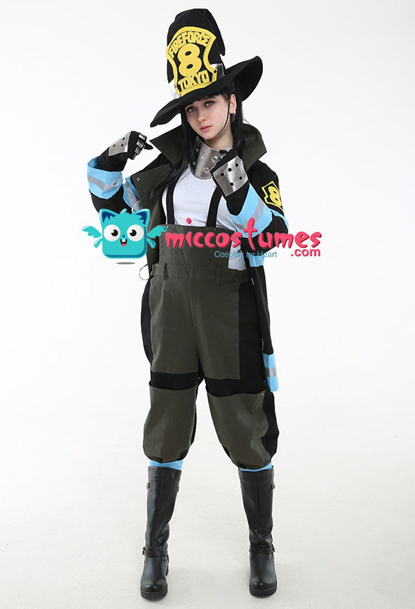 Fire Force Costume de Cosplay Shinra Kusakabe Maki Oze Arthur Boyle Tamaki Kotatsu Uniforme de Pompier pour Femme et Homme