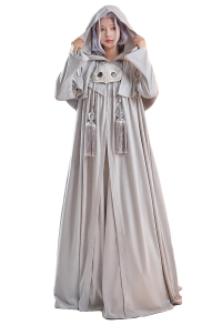 FF XIV Acient Venat Hydaelyn Cosplay Costume Grey Robe