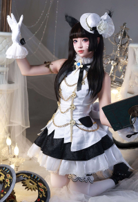 FF Songbirds Cosplay Costume Halter Top and Skirt with Stockings Gloves