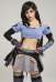 FF Tifa Cosplay Costume Vest and Top with Short Skirt and Arm Sleeves