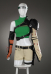 FF Yuffie Kisaragi Cosplay Costume High-Neck Sleeveless Short Top and Shorts with Arm Guards and Gloves
