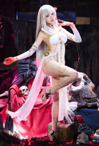 FGO Durga Cosplay Costume Sexy Top and Panty Set with Gloves and Waist Chain