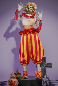 Five Nights at Freddy's Sundrop Cosplay Costume Top and Pants with Shoe Covers and Gloves