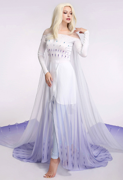 blue velvet movie dress Ice Queen Plush Collar Costume for Girls – Magic Tree Kids