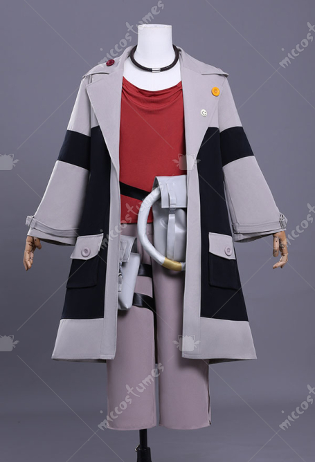 GACHIAKUTA Enjin Cosplay Costume Lining Pants with Jacket and Ring