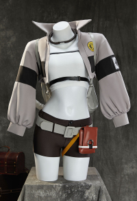 GACHIAKUTA Riyo Reaper Cosplay Costume Tube Top Jacket with Shorts and Backpack
