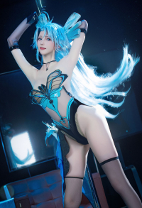 Girl’s Frontline Florence Cosplay Costume Sexy Translucent Bodysuit with Gloves Head Accessory Necklace