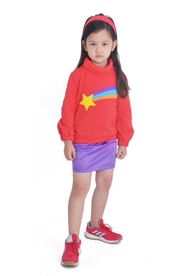 Child Gravity Falls Mabel Pines Costume Clothes for Girls Halloween Kids Cosplay