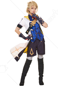 Genshin Impact Geo Albedo Uniform Set Cosplay Costume Outfits with Jacket and Accessories