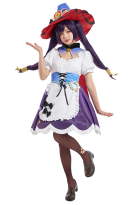 Genshin Impact Mona Café Cosplay Kostüm Dienstmädchen Outfit Maid Cosplay Kostüm