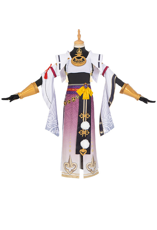 Genshin Impact Costume de Cosplay Kujou Sara Set Complet de Cosplay