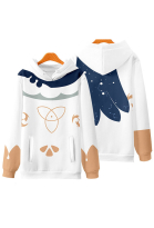 Genshin Impact Paimon Derivative Hooded Sweatershirt with Paimon Elements for Everyday Wear