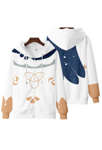 Paimon Jacke mit Kapuzen Cosplay Lange Arm Jacke Cosplay