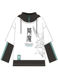 Genshin Impact Xiao Derivative Hooded Sweatshirt Contrasting Color Hoodie
