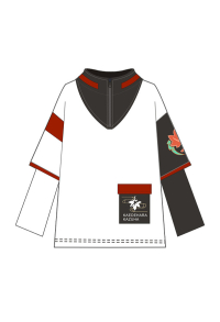 Kazuha Cosplay Costume Sweat à Capuche Pull de Couleur Contrastée