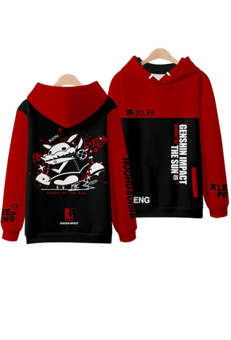 Genshin Impact Klee Derivative Hooded Sweatshirt Pullover Hoodie